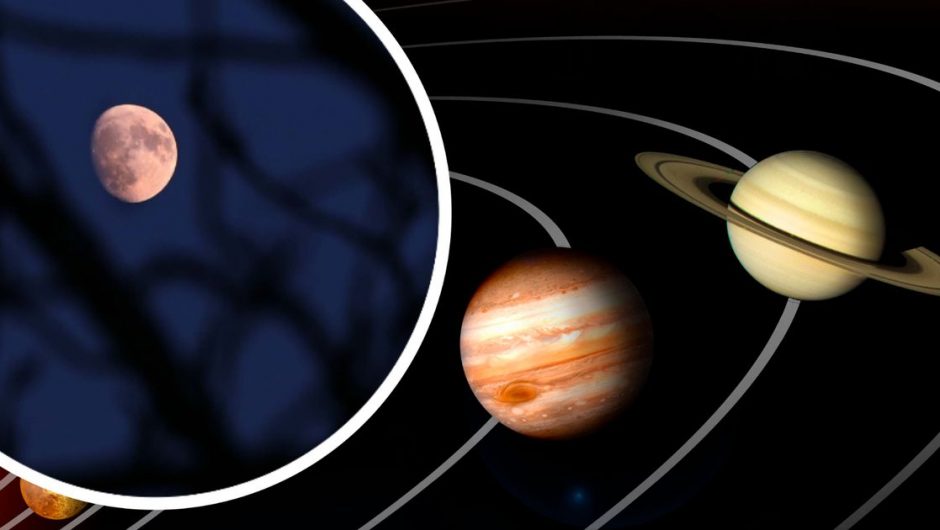 Jupiter and Saturn make a triangle with the moon – the meteorological bureau forecast and when to see them