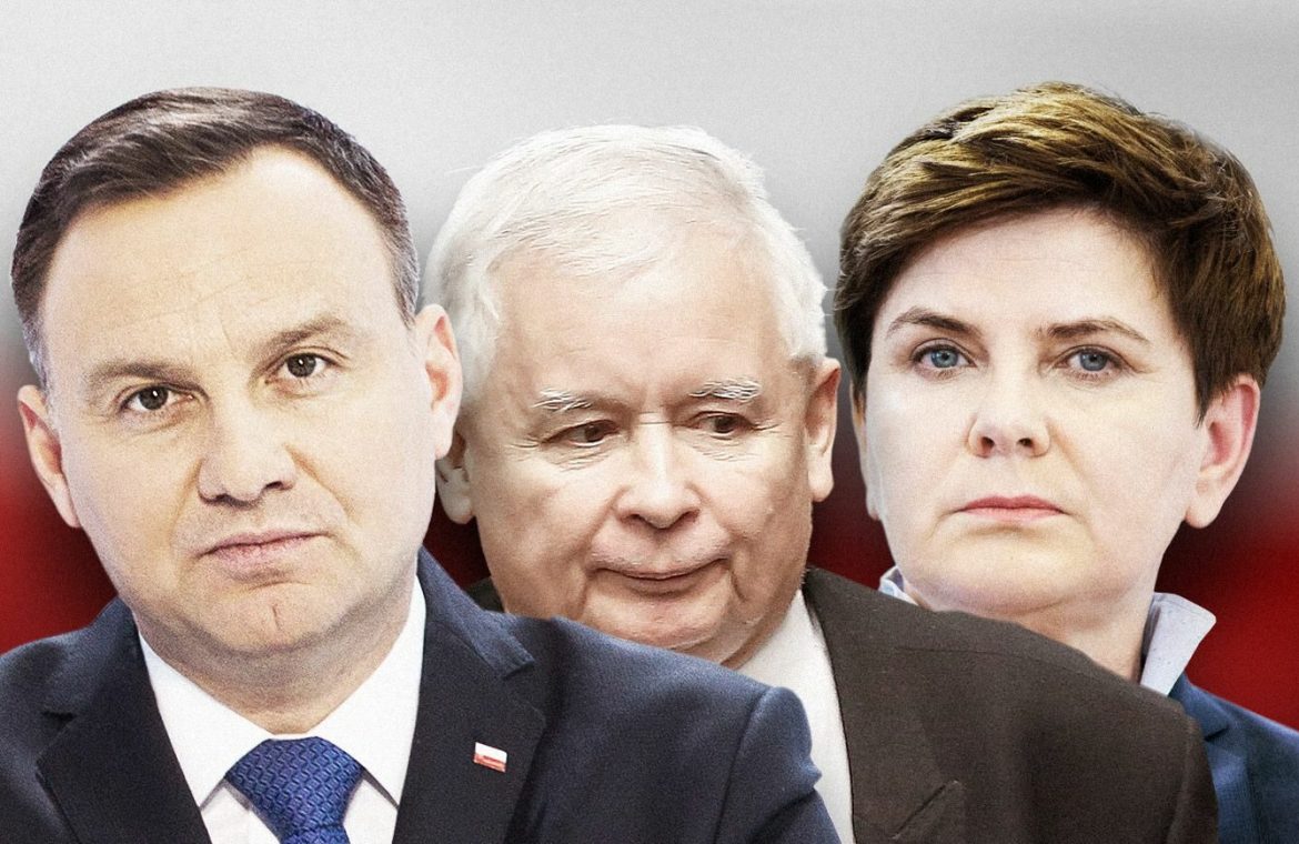 The president is in conflict with Kaczyński.  He is involved with Ziobra and Szydło