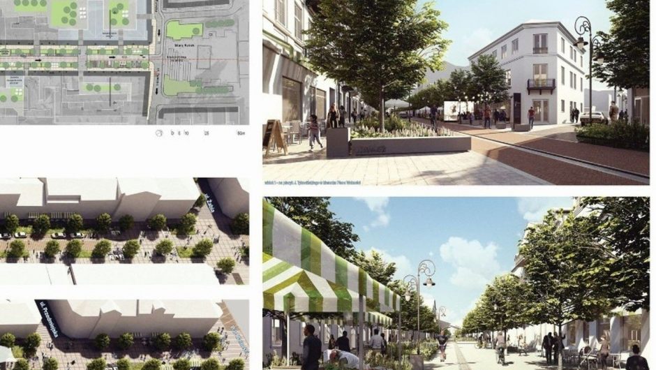 3 Maja Street in Włocławek will become woonerf.  This is what it should look like after reconstruction [wizualizacje]